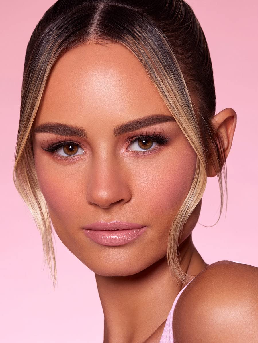 SHEGLAM liquid blush Love Cake shade color swatch on skin