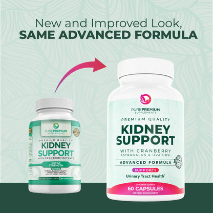 PurePremium Kidney Cleanse supplement for urinary tract and bladder wellness