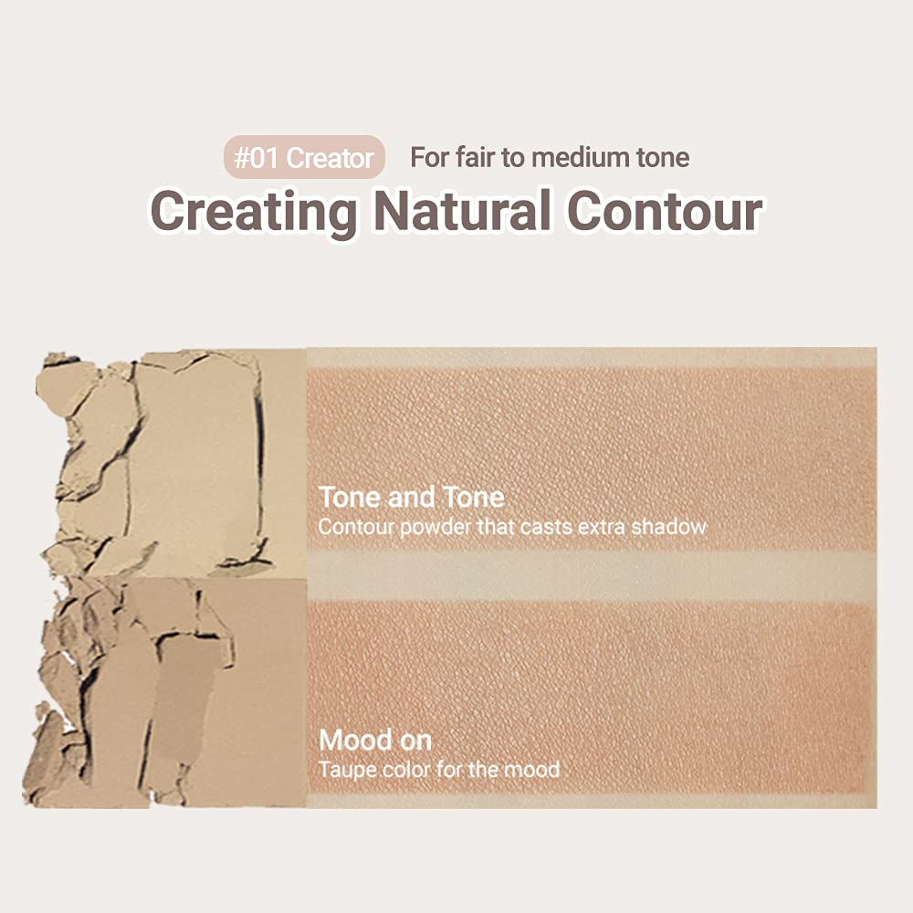 Korean Kbeauty matte contour palette packaging by ETUDE showing product text details