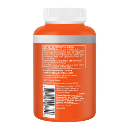 Qunol Turmeric supplement bottle in a lifestyle setting