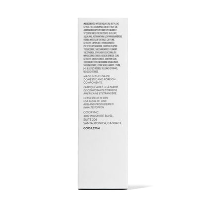 Goop Beauty liquid bronze skin tint tube displayed flat to highlight the official product labeling.