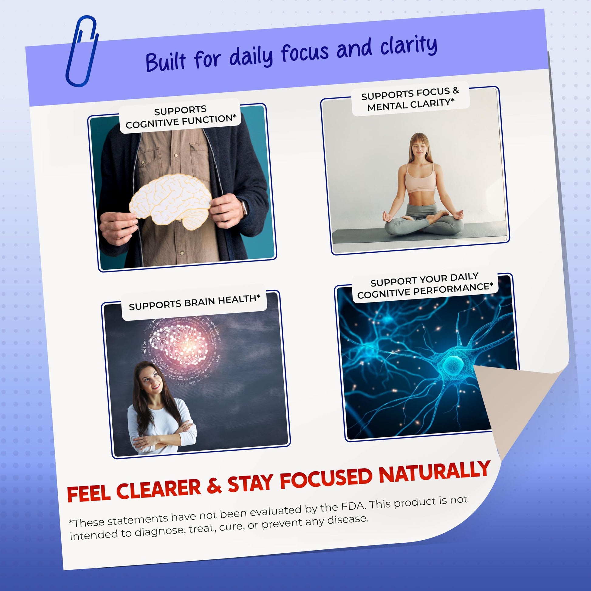 Imported USA brain support capsules for cognitive enhancement and mental clarity