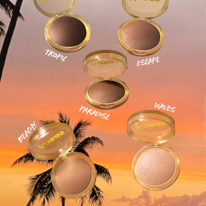 Kosas non-comedogenic hypoallergenic face contour powder top view with transparent lid