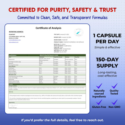 Authentic PEAKPURY dietary supplement for sharp focus and cellular communication