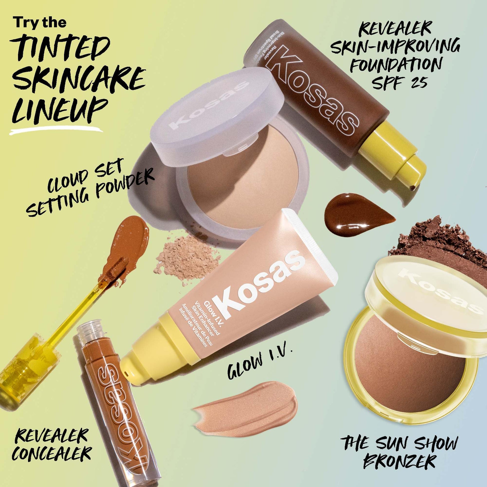 Clean beauty creamy baked mousse face bronzer swatches on skin lifestyle view
