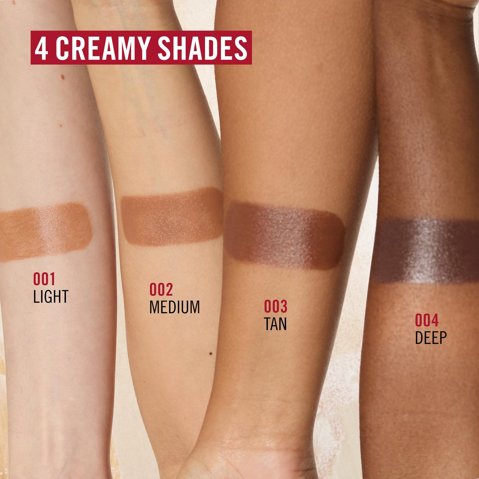 Rimmel medium shade cream contour stick demonstrating the easy-to-use twist-up base design.