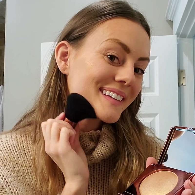 Jerome Alexander Magic Minerals Bronzer in Medium demonstrating the compact design for travel friendly contouring.