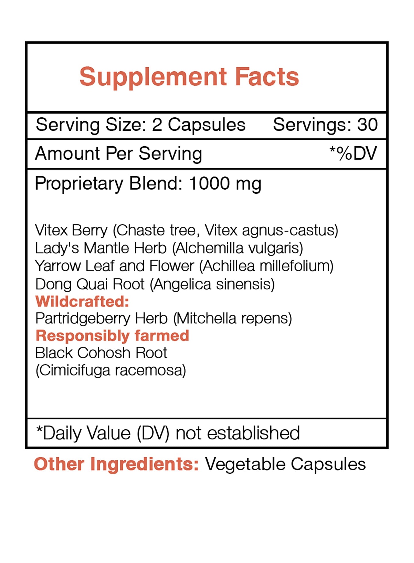 Secrets of the Tribe Vitex and Black Cohosh blend capsules for women health wellness