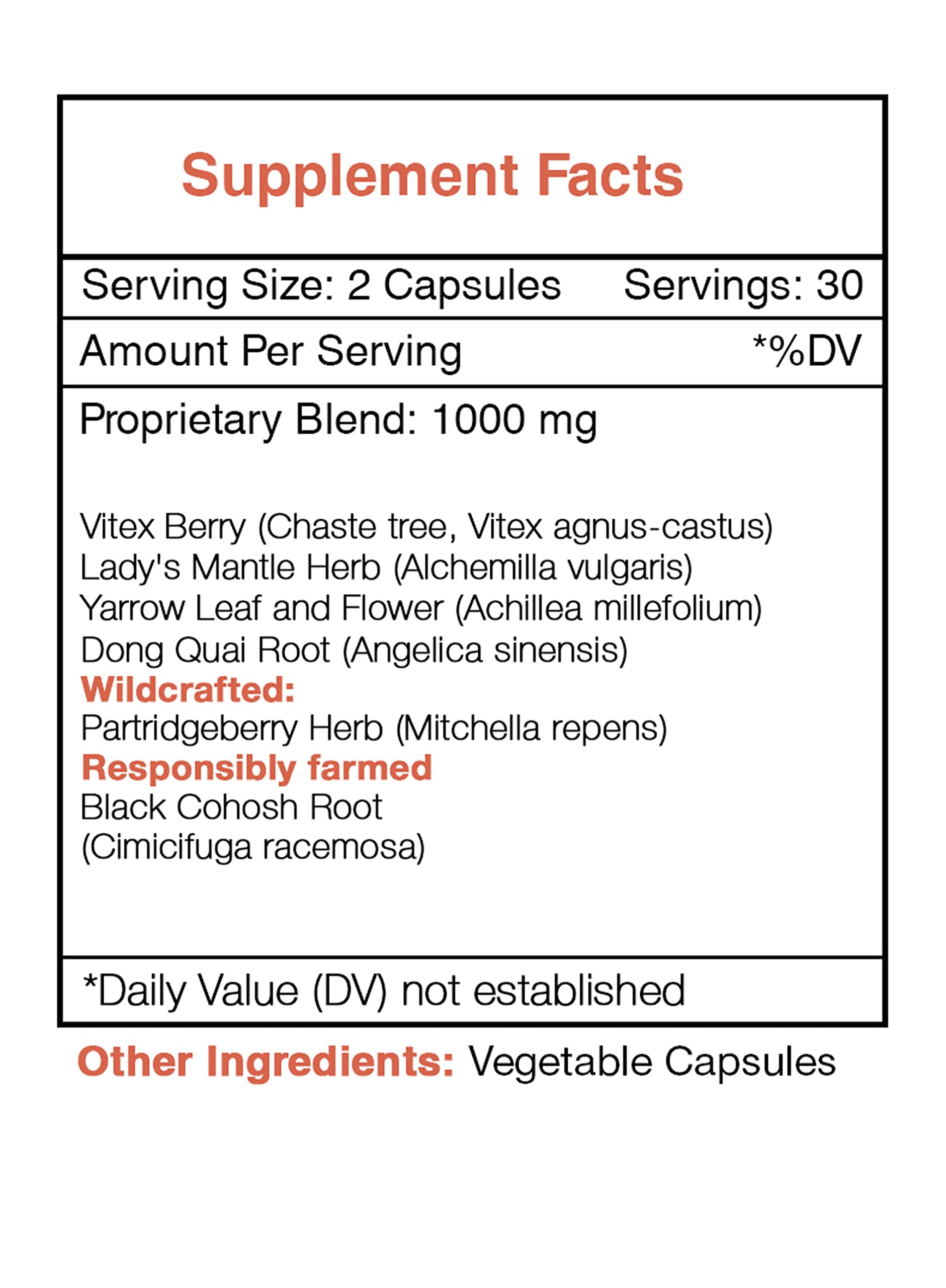 Secrets of the Tribe Vitex and Black Cohosh blend capsules for women health wellness