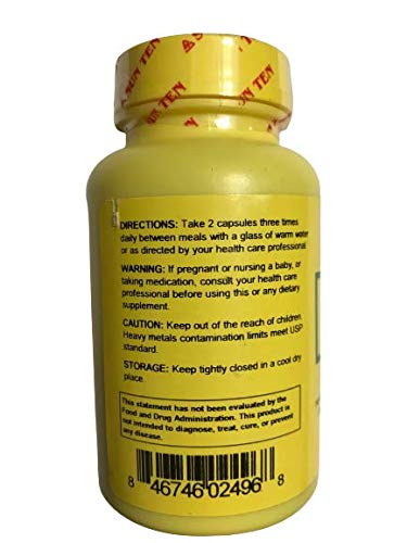 Authentic USA imported Seven Forests Tao Hong Si Wu Tang capsule container showcasing Sun Ten Laboratories manufacturing info