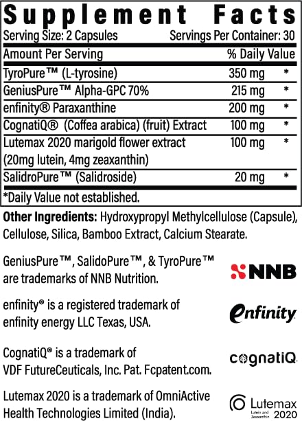 Advanced Bionutritionals BrainAMP dietary supplement bottle demonstrating USA imported authentic packaging for cognitive health.