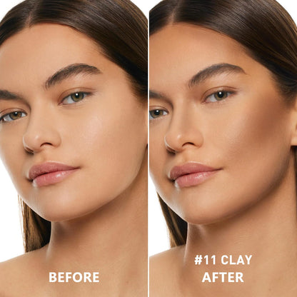 Focallure matte bronzer stick showing the creamy texture and packaging cap removed.
