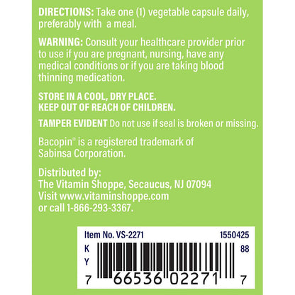 Authentic USA imported premium cognitive support Bacopin extract supplement