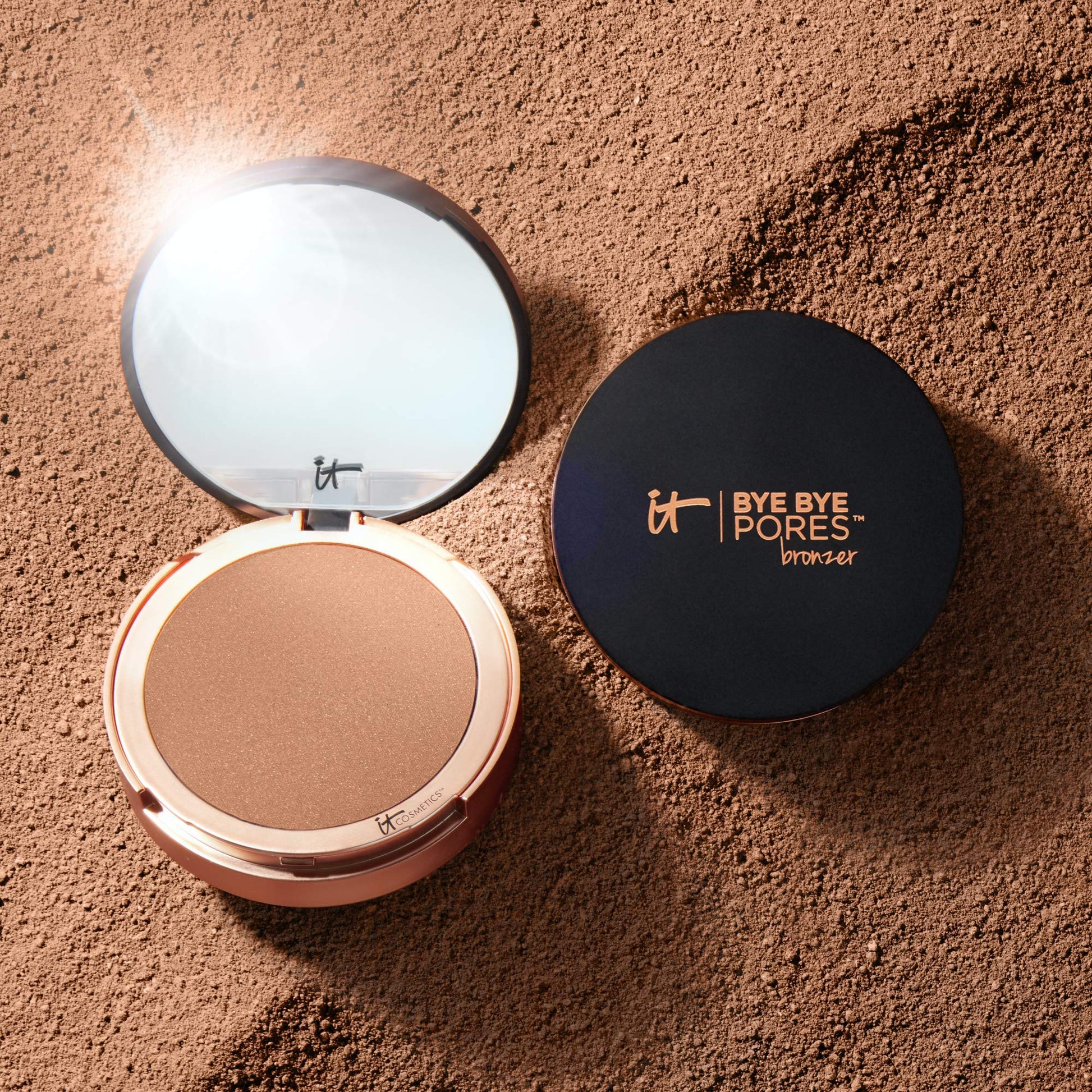 Authentic USA imported IT Cosmetics bronzer packaging back label view