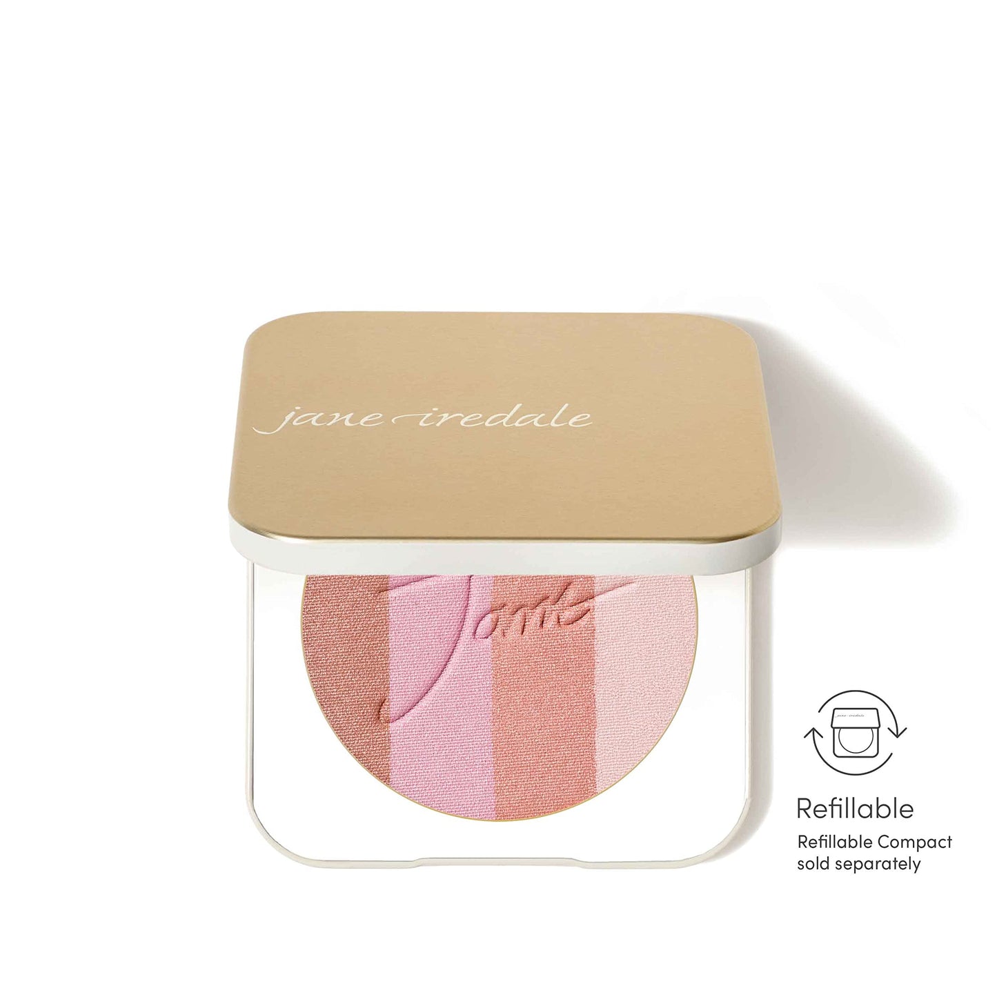 Jane Iredale 4-shade luminous face highlighter and bronzer powder pan