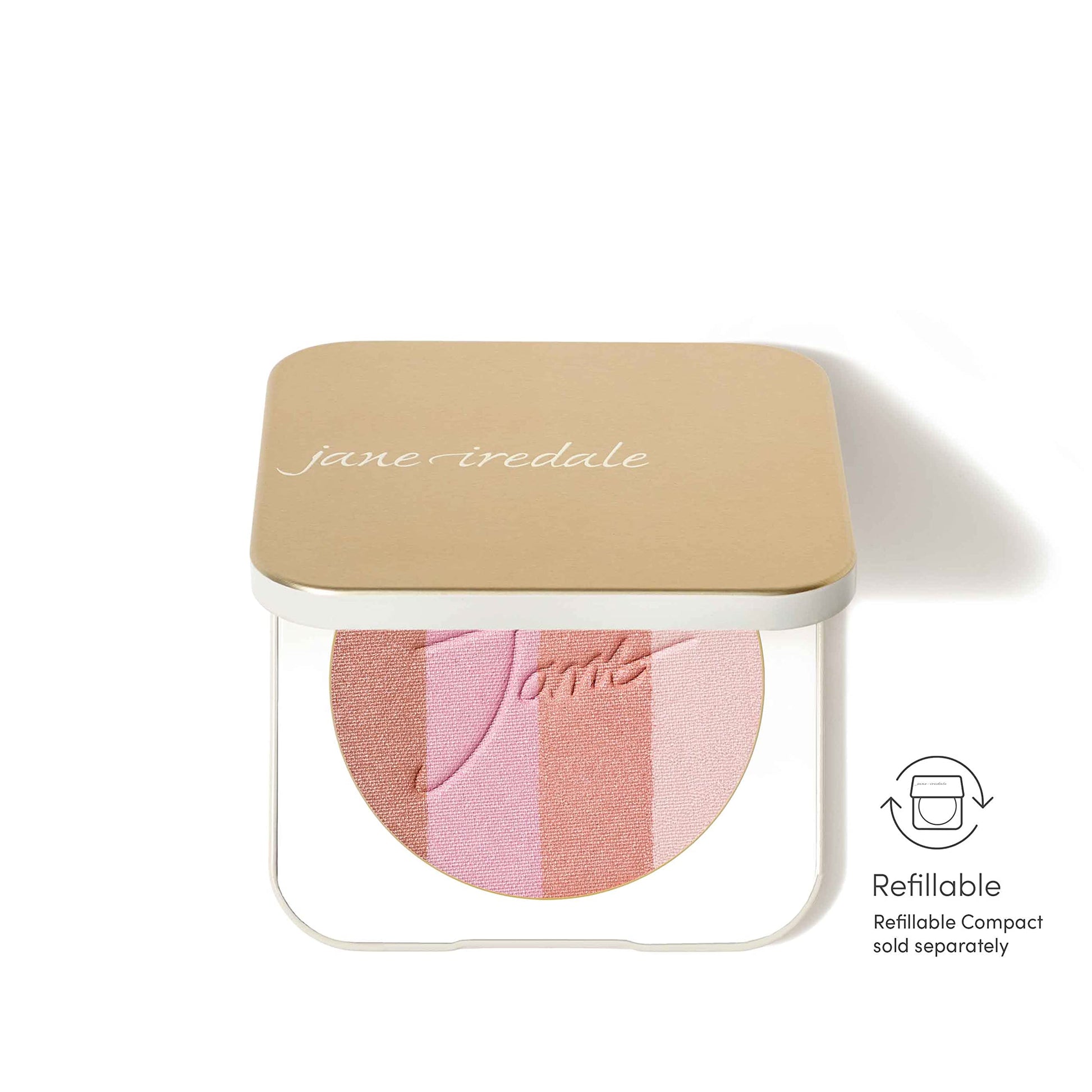 Jane Iredale 4-shade luminous face highlighter and bronzer powder pan