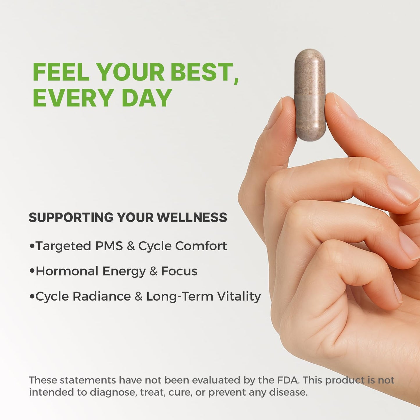 LifeBay menstrual support vegan capsules supplement facts label