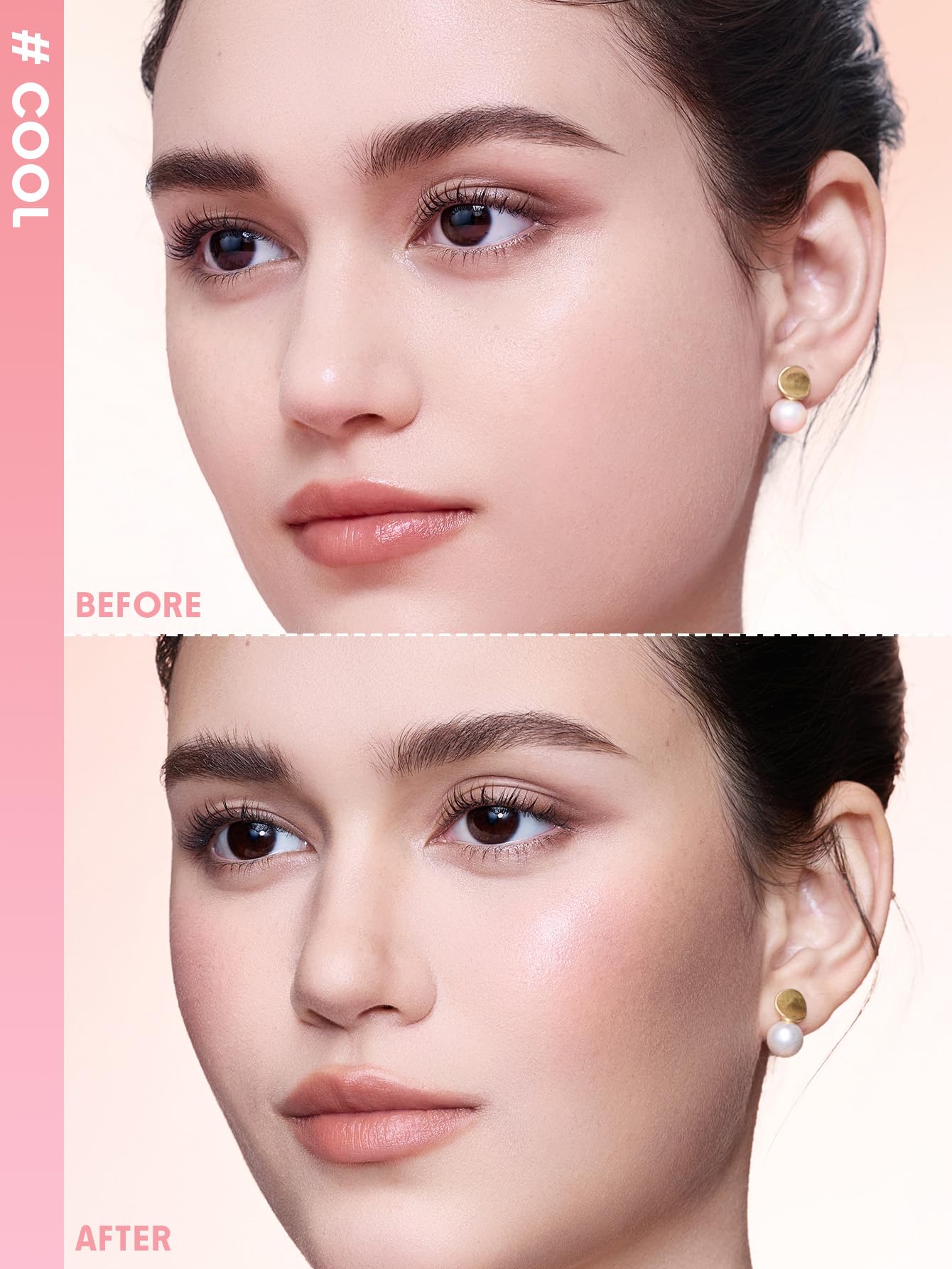 Open packaging of the SHEGLAM 2-In-1 face sculpting and brightening palette.