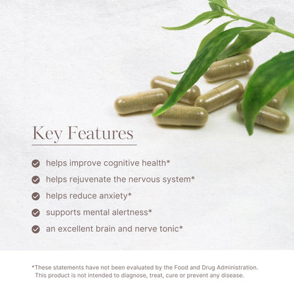 Premium Bacopa Monnieri whole plant extract dietary supplement for cognitive clarity and focus