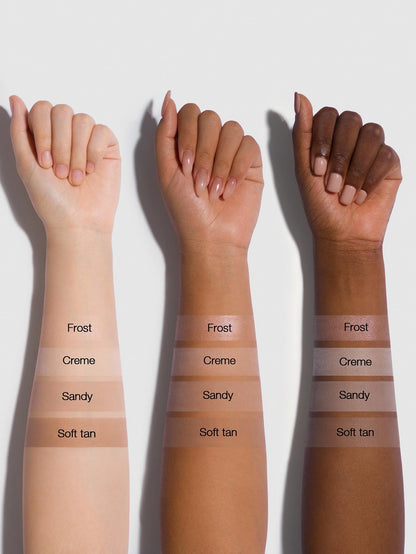 Back label of the SHEGLAM cool tone face sculpting palette showing ingredients and product information.