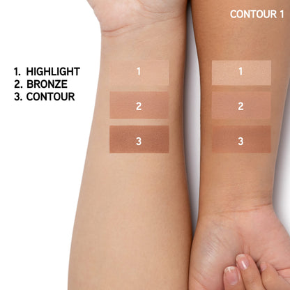 Open compact of the Physicians Formula Murumuru butter infused contour and highlight palette.