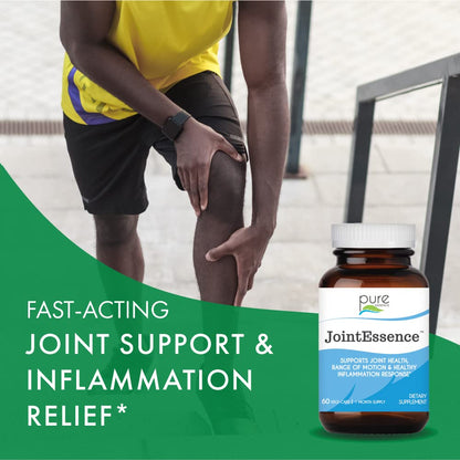 Side profile of Pure Essence Labs JointEssence dietary supplement for joint flexibility