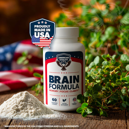 Authentic American Vitality brain health supplement for enhanced mental clarity and concentration