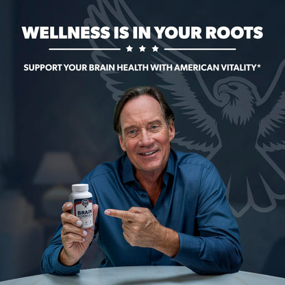 Close up of the supplement facts and ingredients on the American Vitality container