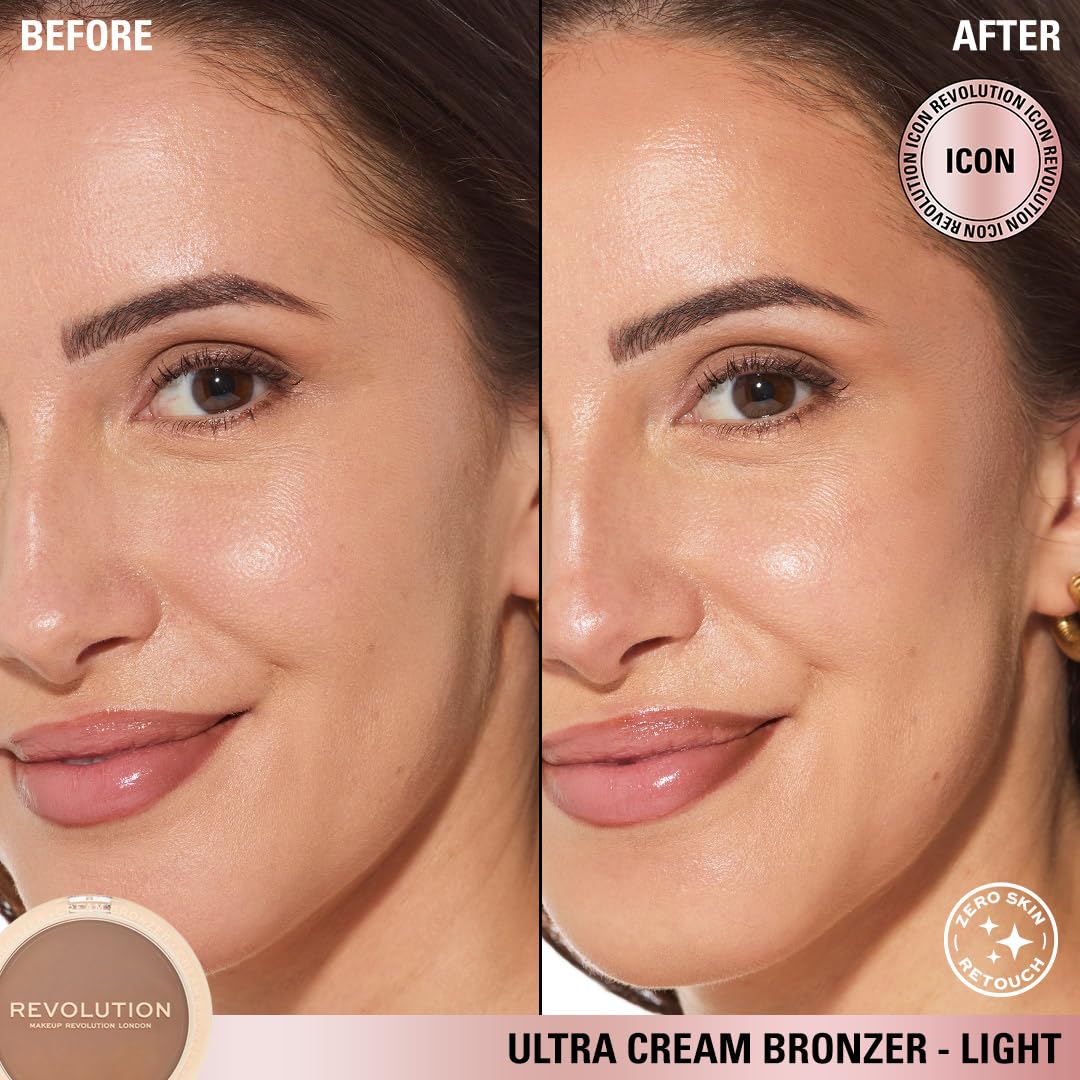 Texture swatch of the ultra-blendable vegan cream bronzer on skin
