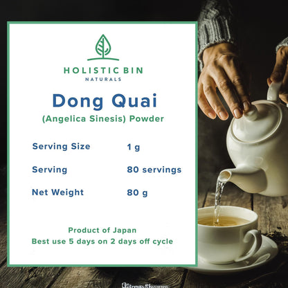 Wild harvested female ginseng powder extract by Holistic Bin for herbal tea