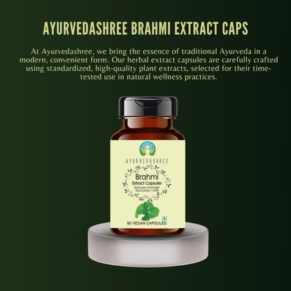 AYURVEDASHREE Bacopa Monnieri capsules supplement facts and ingredient list