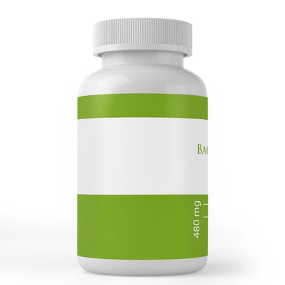 Side view of Pure Original Ingredients Bacopa Monnieri bottle showcasing the USA manufacturing details