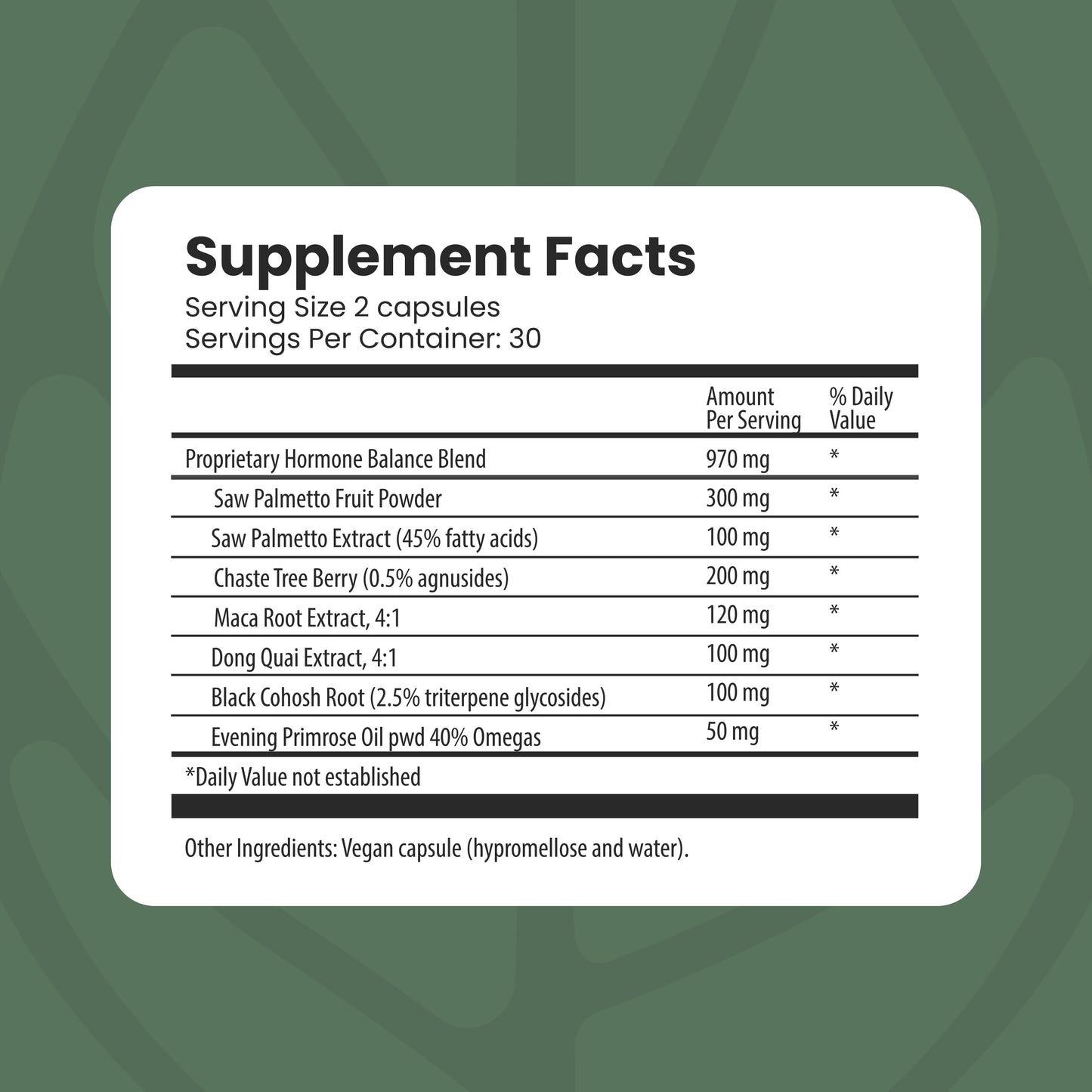 Doctor formulated hormone free clean wellness capsules bottle angled view