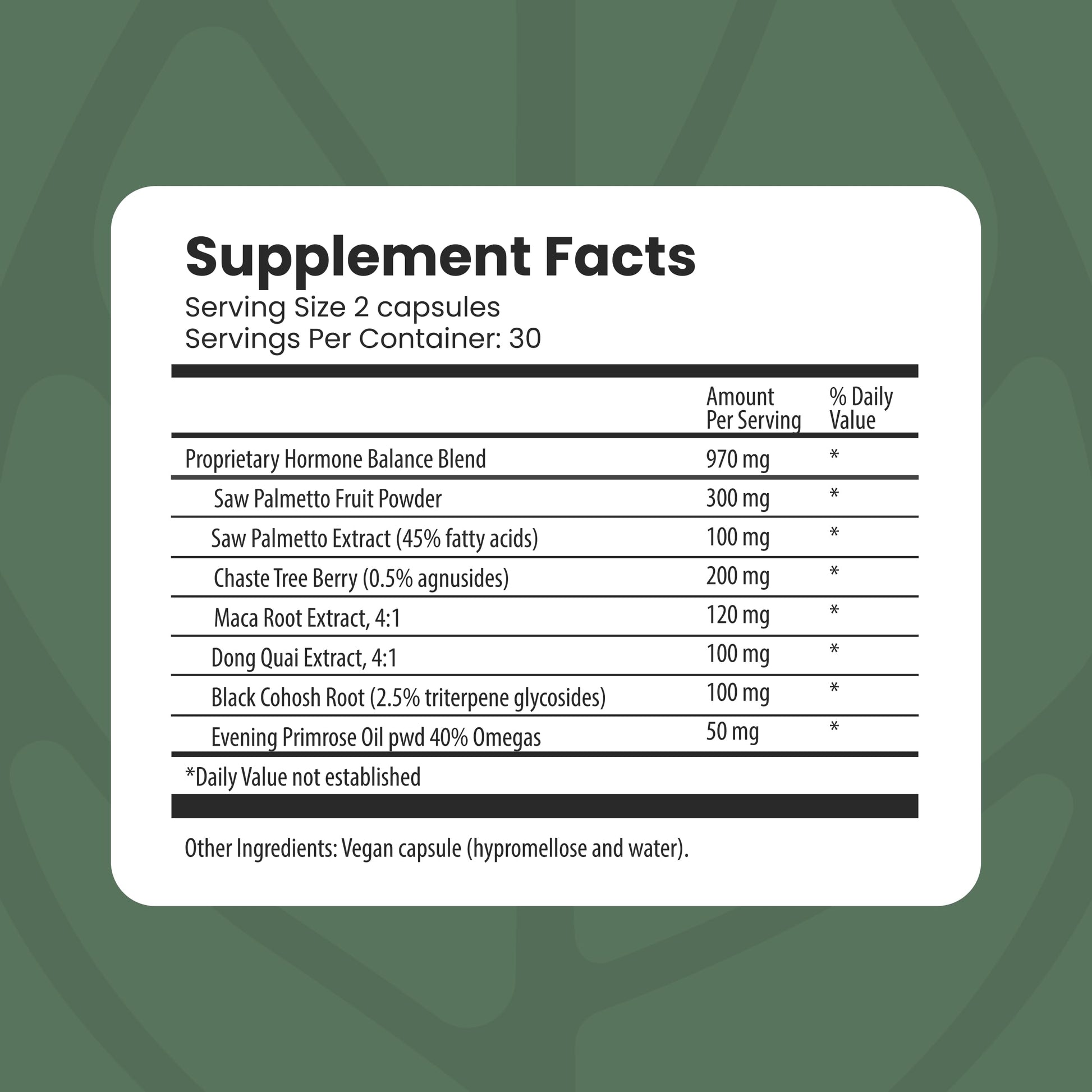 Doctor formulated hormone free clean wellness capsules bottle angled view