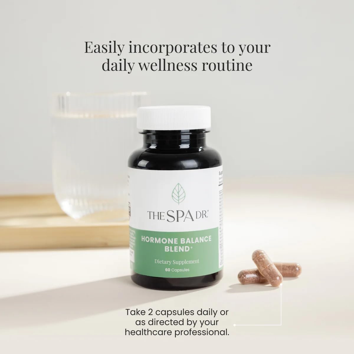 The Spa Dr natural herbal blend dietary supplement bottle showing ingredients