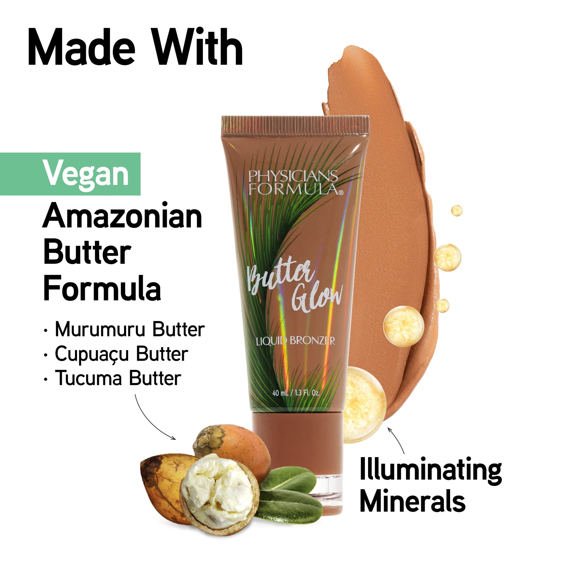 Physicians Formula Butter Glow face makeup bottle unboxed highlighting the radiant hydrating finish