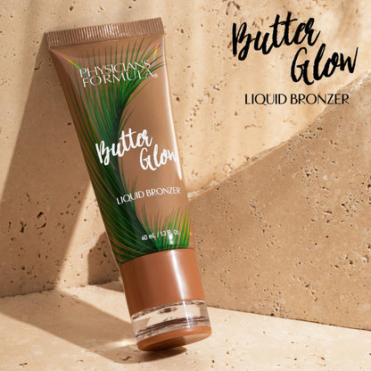 Texture shot of the ultra creamy and weightless Physicians Formula bronze fluid being dispensed
