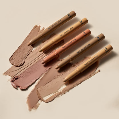 Waterproof and long-lasting cream bronzer stick packaging with official branding details clearly visible.