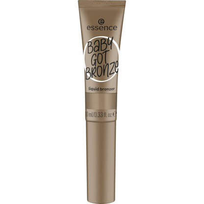 Essence Baby Got Bronze Liquid Bronzer in shade 10 Sweet Shadows showing the built-in sponge tip applicator.