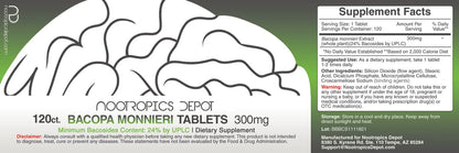 Authentic USA imported Nootropics Depot Brahmi extract supplement for memory and verbal learning