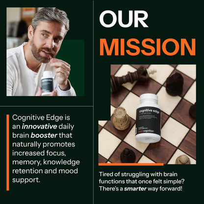 Top perspective of the Best Cognition memory support bottle focusing on the secure safety seal and clear product labelling.
