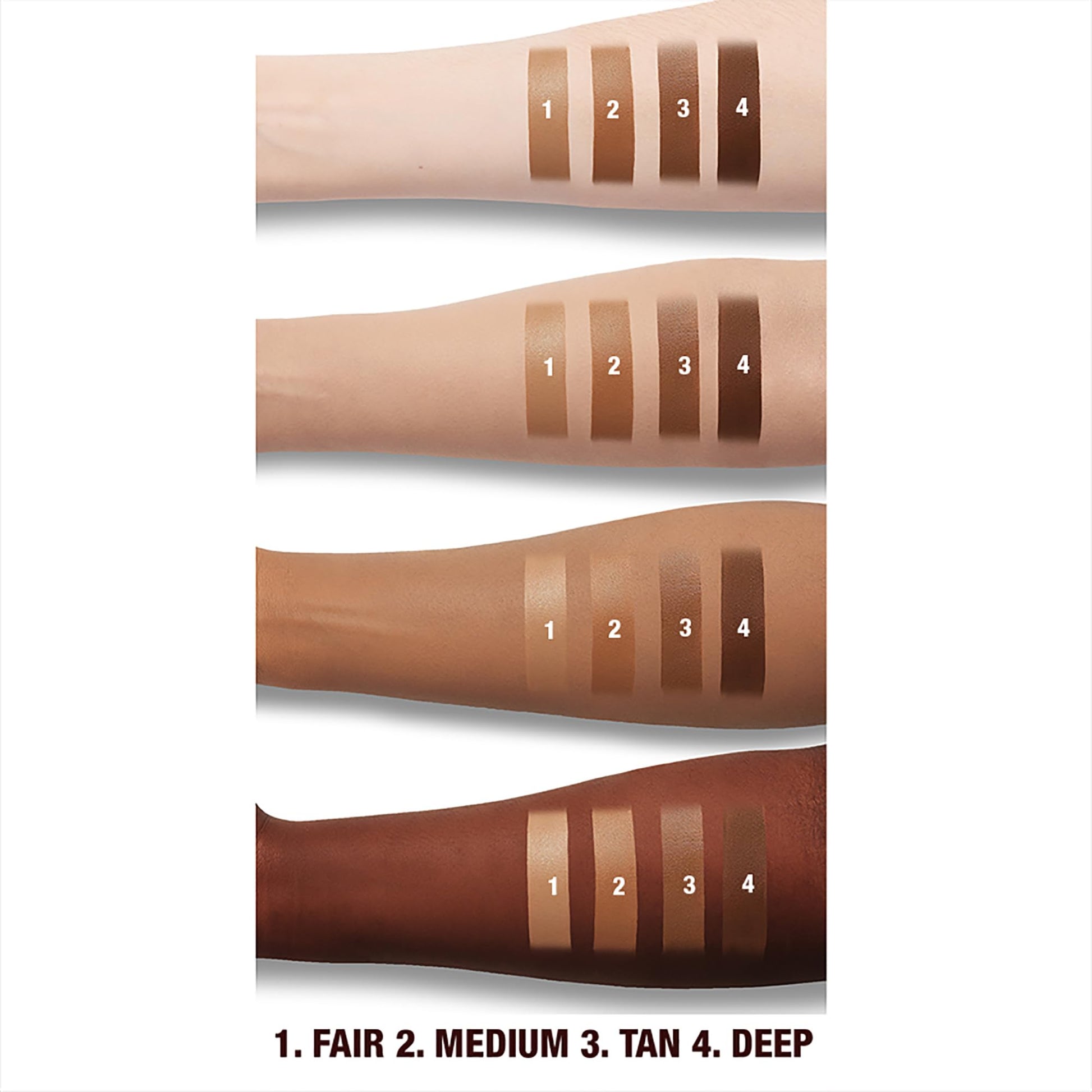 Sweat proof long wear cream bronzer container from an angled view