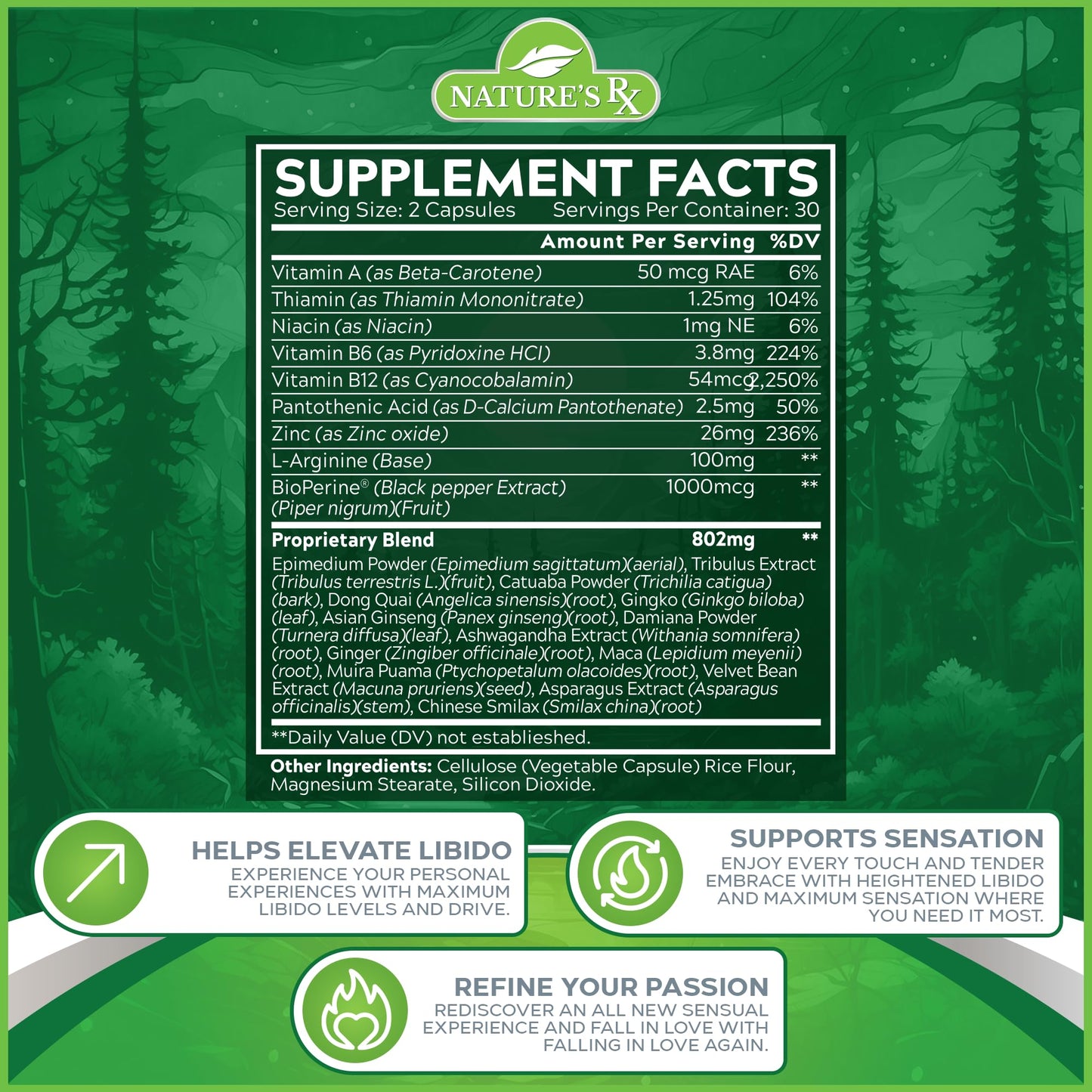 Xllent Nature's RX with Dong Quai supplement bottle angled view