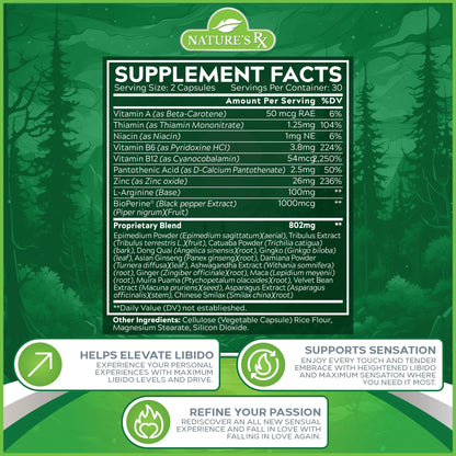 Xllent Nature's RX with Dong Quai supplement bottle angled view