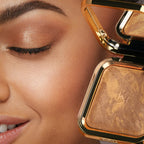 Kiko Milano Silky Glow Baked Bronzer powder texture close up