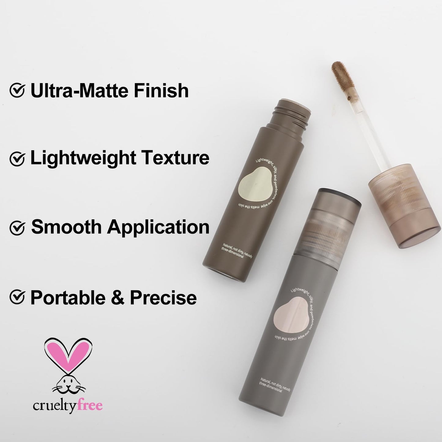 Waterproof testing demonstration of Erinde cool toned liquid contour showing smudge proof matte coverage.