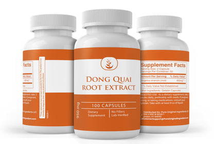 Authentic USA imported pure quai root extract capsules premium packaging view