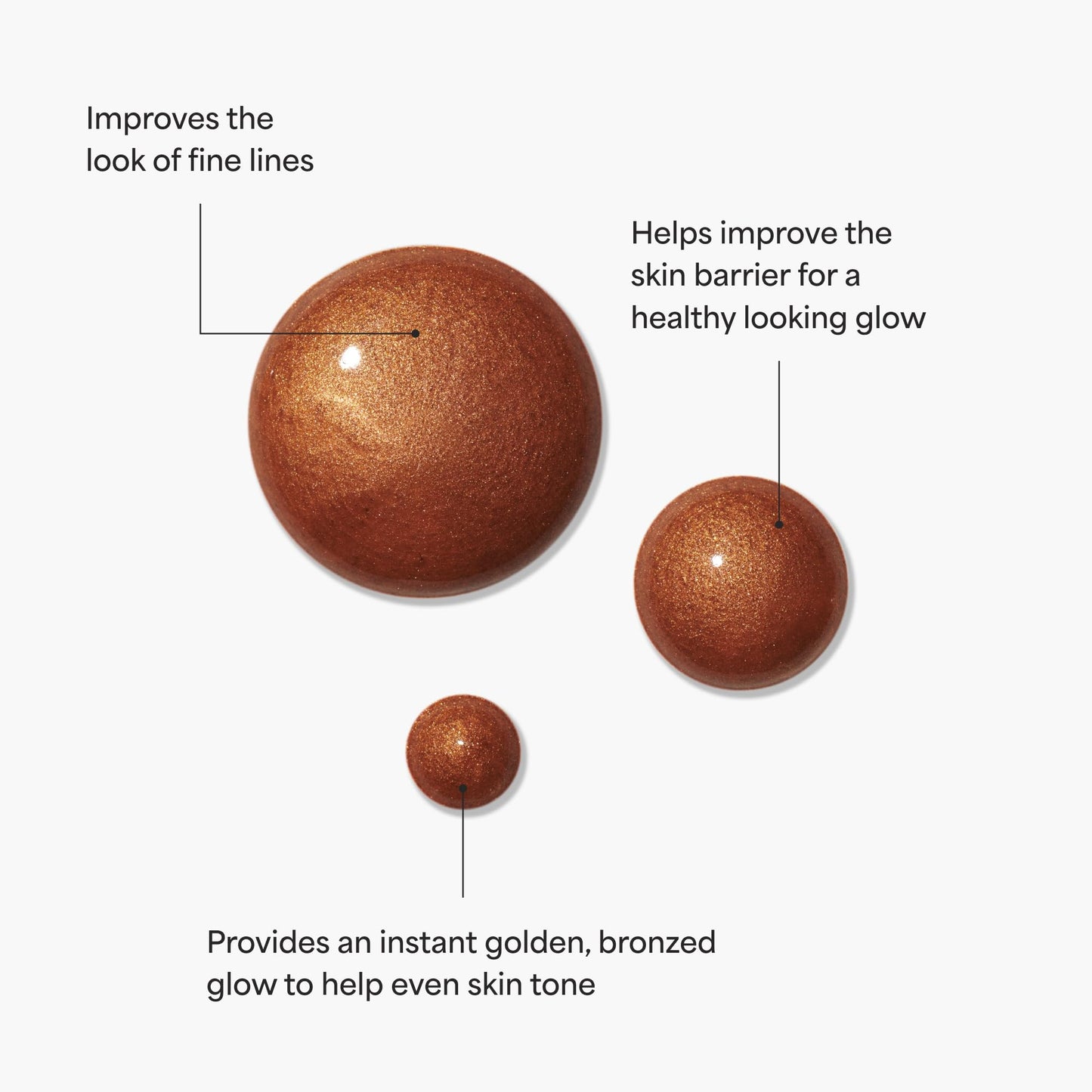 TULA Skincare Bronze Boost liquid formulation texture on the back of a hand.