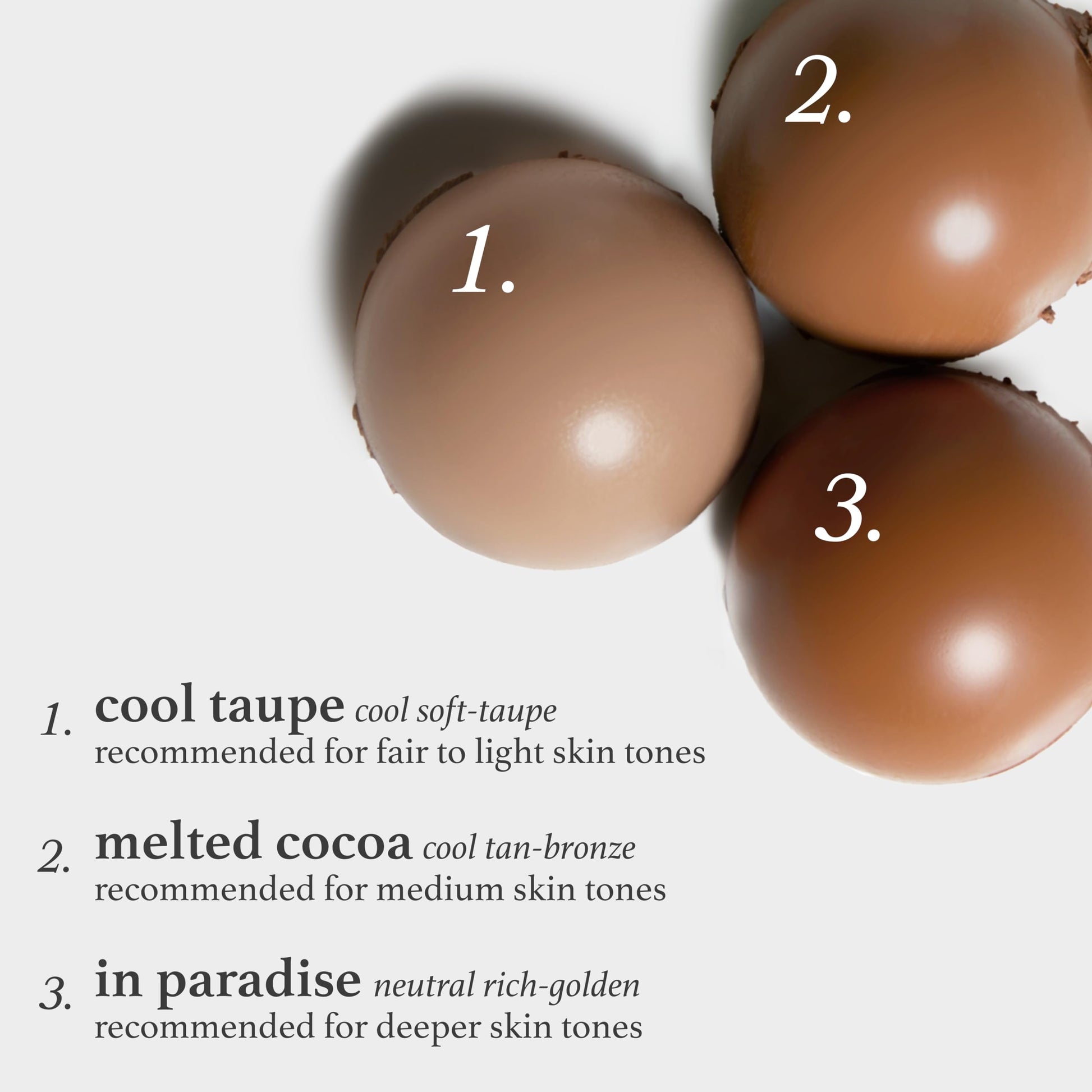 Julep soft focus powder finish bronzer stick product base and labels