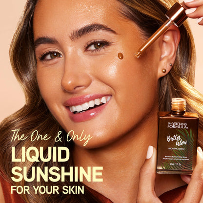 Physicians Formula liquid bronzing drops bottle alongside its outer cardboard packaging box.